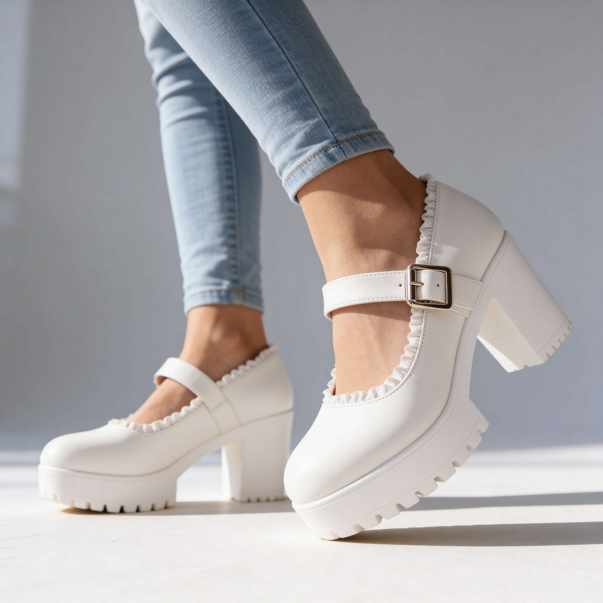 Bonnie | Mocassins Mary Jane à boucles pour femme