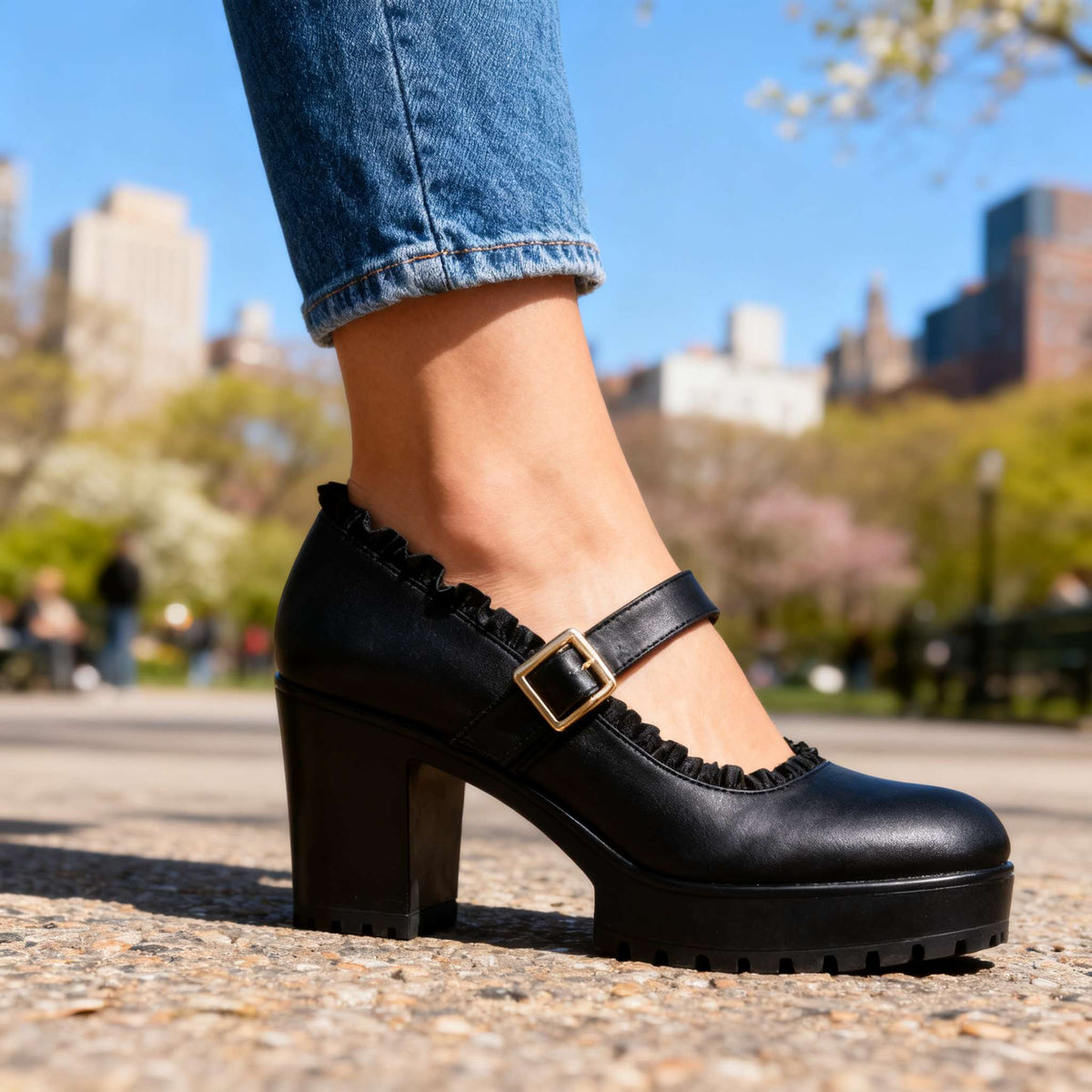 Bonnie | Mocassins Mary Jane à boucles pour femme