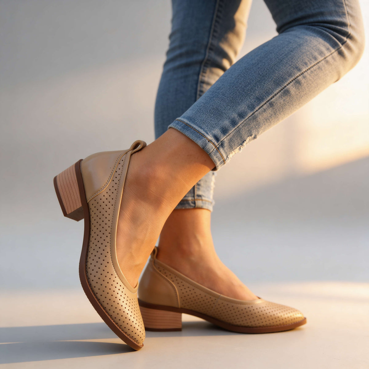 Delaney pumpskor i slip-on-modell