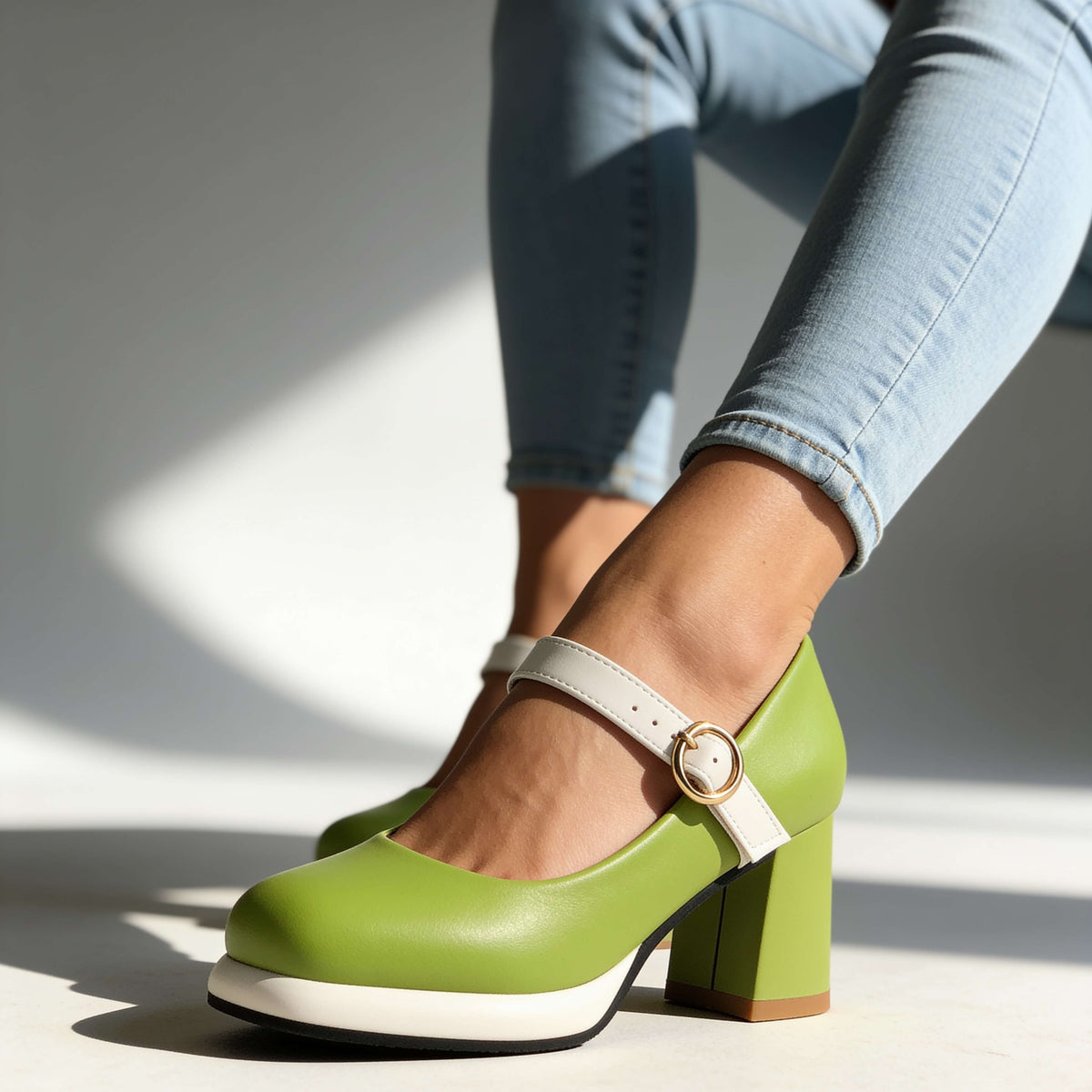 Jasmine | Women's Buckle Mary Jane Loafers