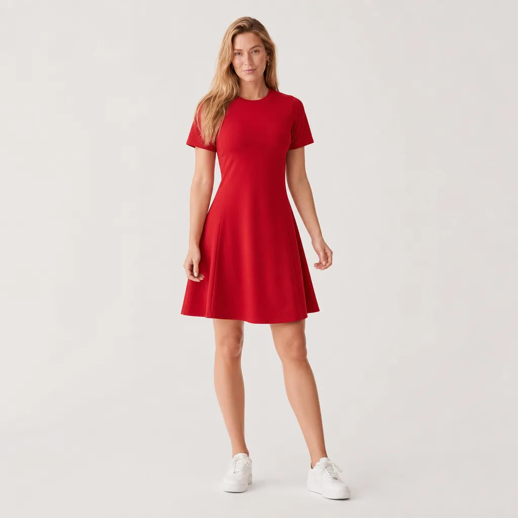 Maren | Midi-avondjurk voor dames voor de herfst