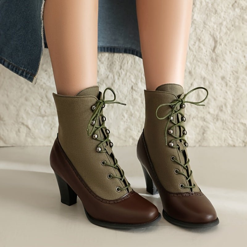 Margaux Victorian Canvas Boot - ARDEN ROVE