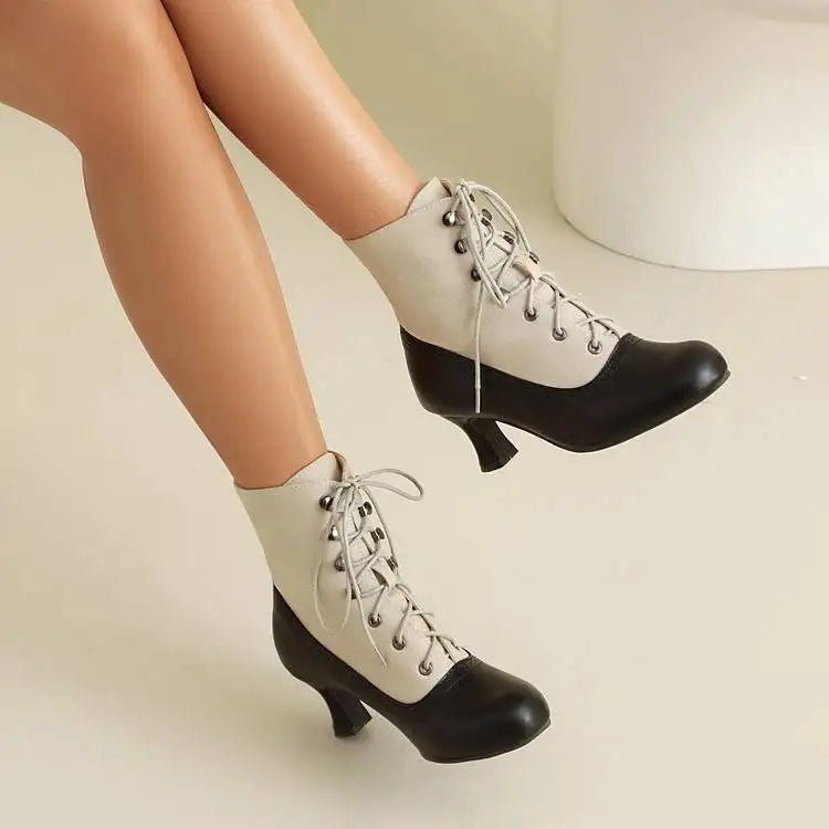 Margaux Victorian Canvas Boot - ARDEN ROVE