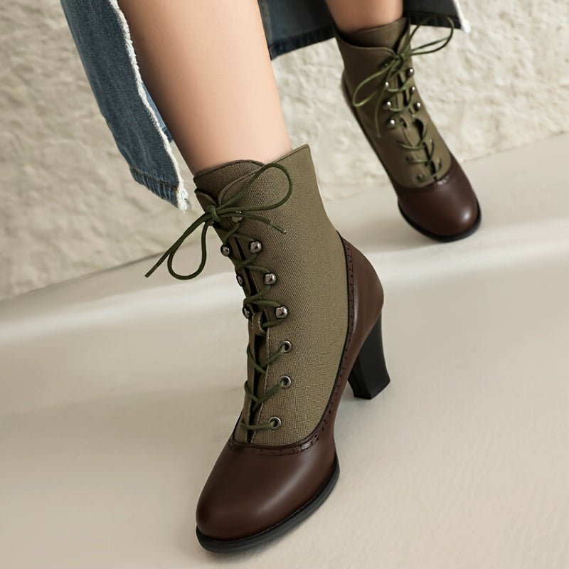 Margaux Victorian Canvas Boot - ARDEN ROVE