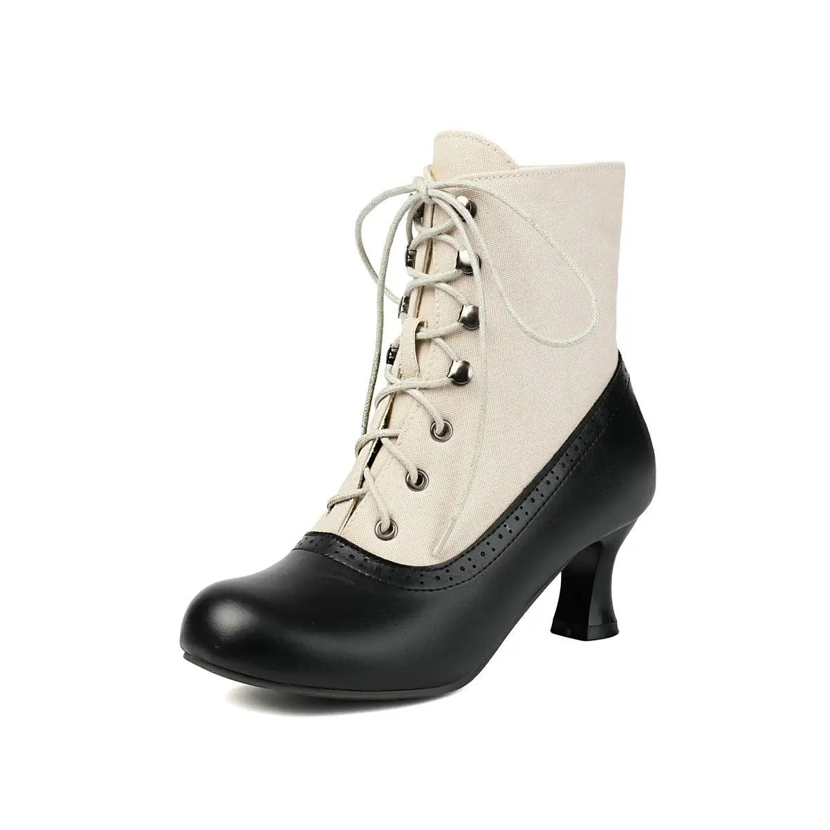 Margaux Victorian Canvas Boot - ARDEN ROVE