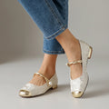 Marielle | Mary-Jane-Ballerinas für Damen mit kontrastierender Zehenkappe