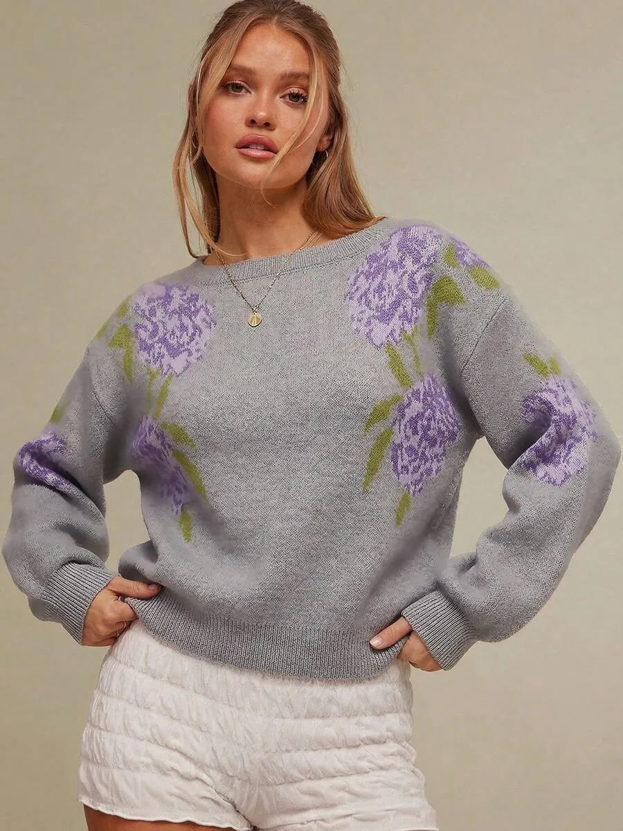 Martina | Women's Soft Knit Floral Sweater