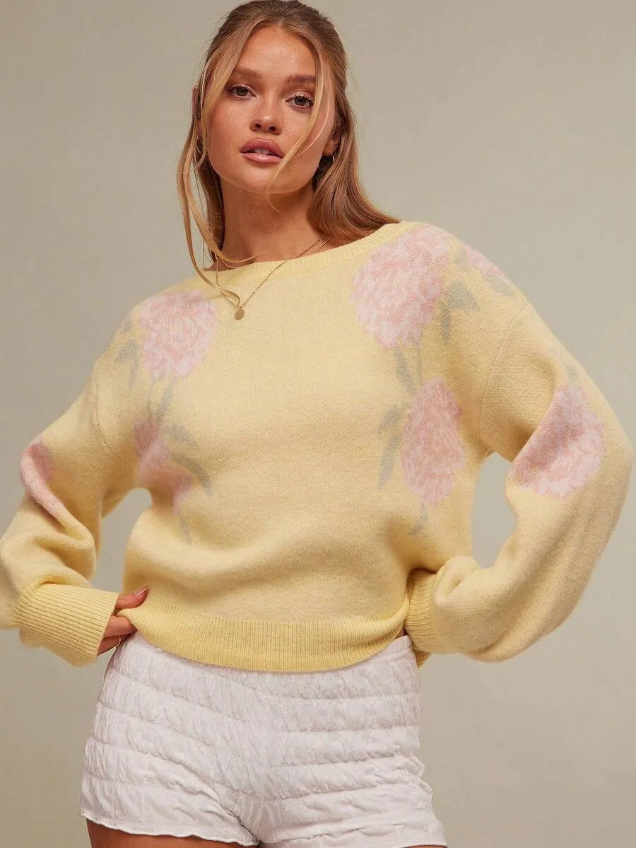 Martina | Women's Soft Knit Floral Sweater