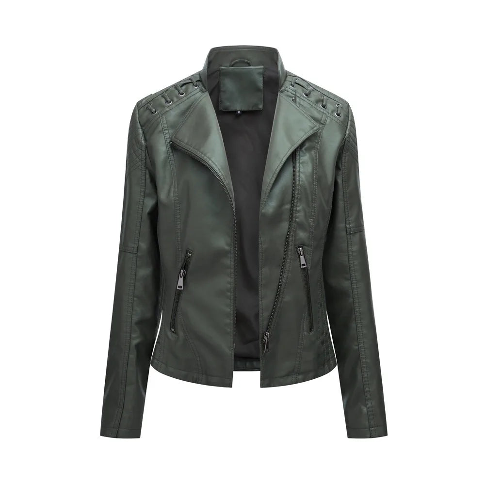 Meghan | Women's Leather Moto Jacket
