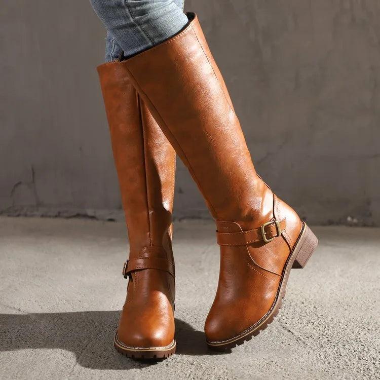 Mikayla | Women's Orthopedic Buckle Riding Boots