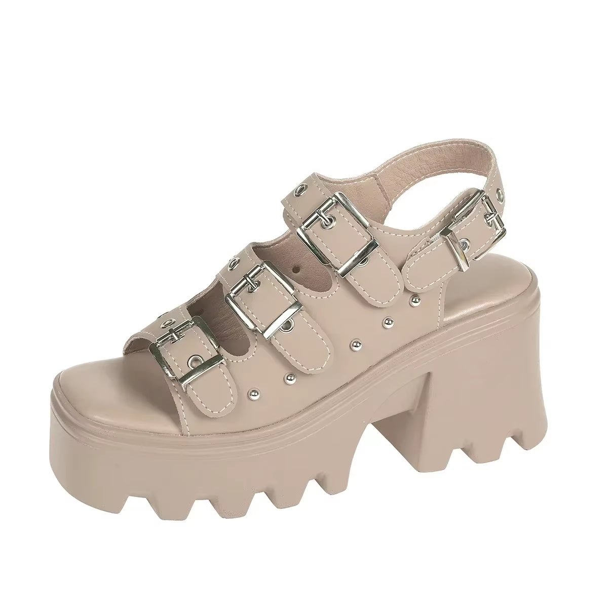 Monolithe Platform Buckle Sandals - ARDEN ROVE