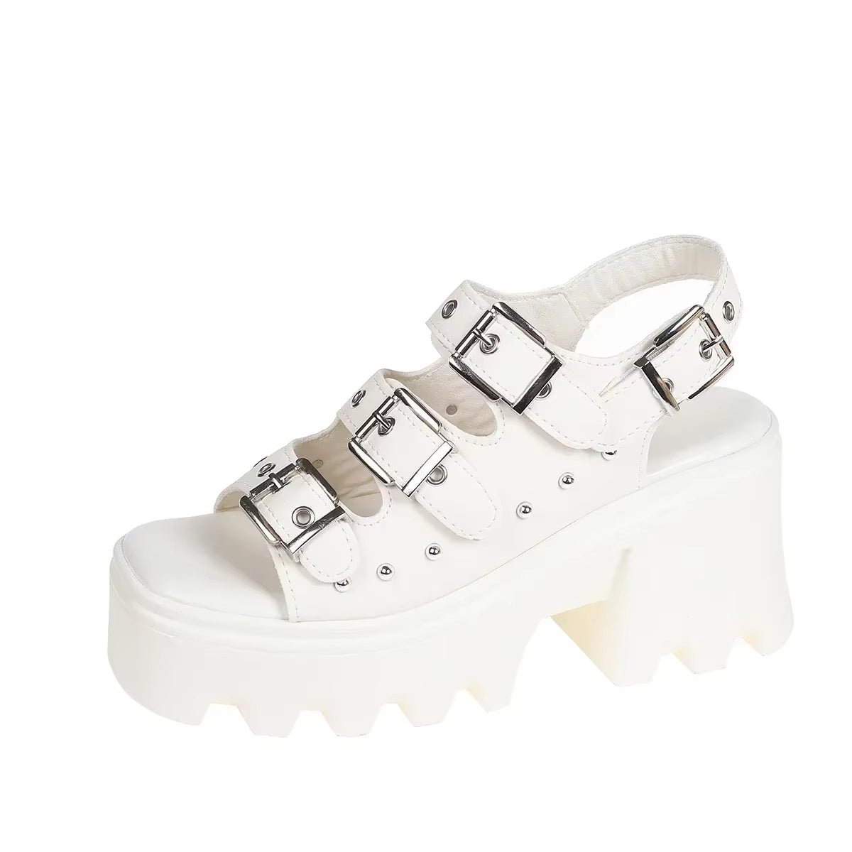 Monolithe Platform Buckle Sandals - ARDEN ROVE