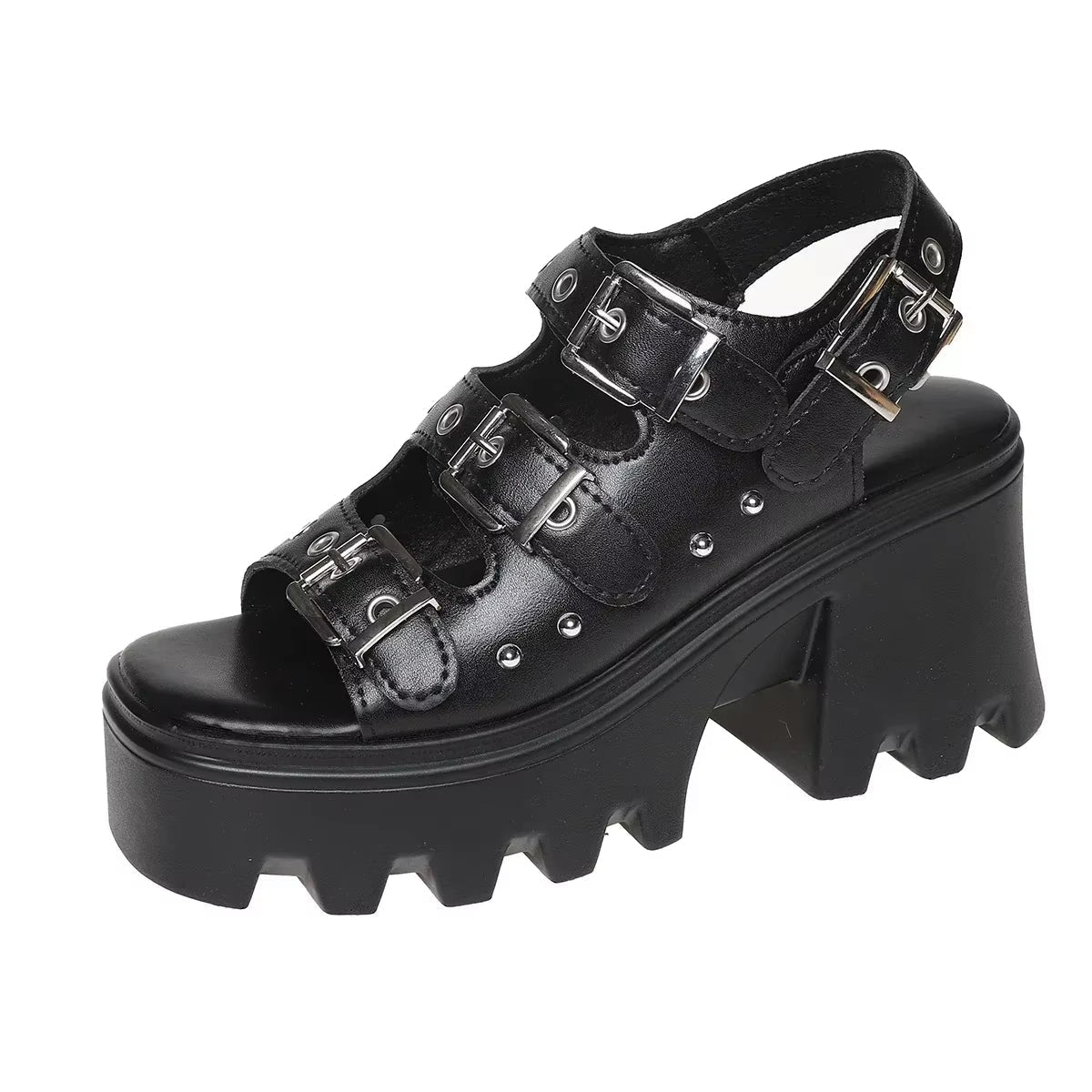Monolithe Platform Buckle Sandals - ARDEN ROVE