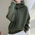 Natalia | Mjukstickad hoodie med krag för dam
