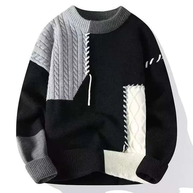 Noah | Men's Festive Color-Block Knit Sweater