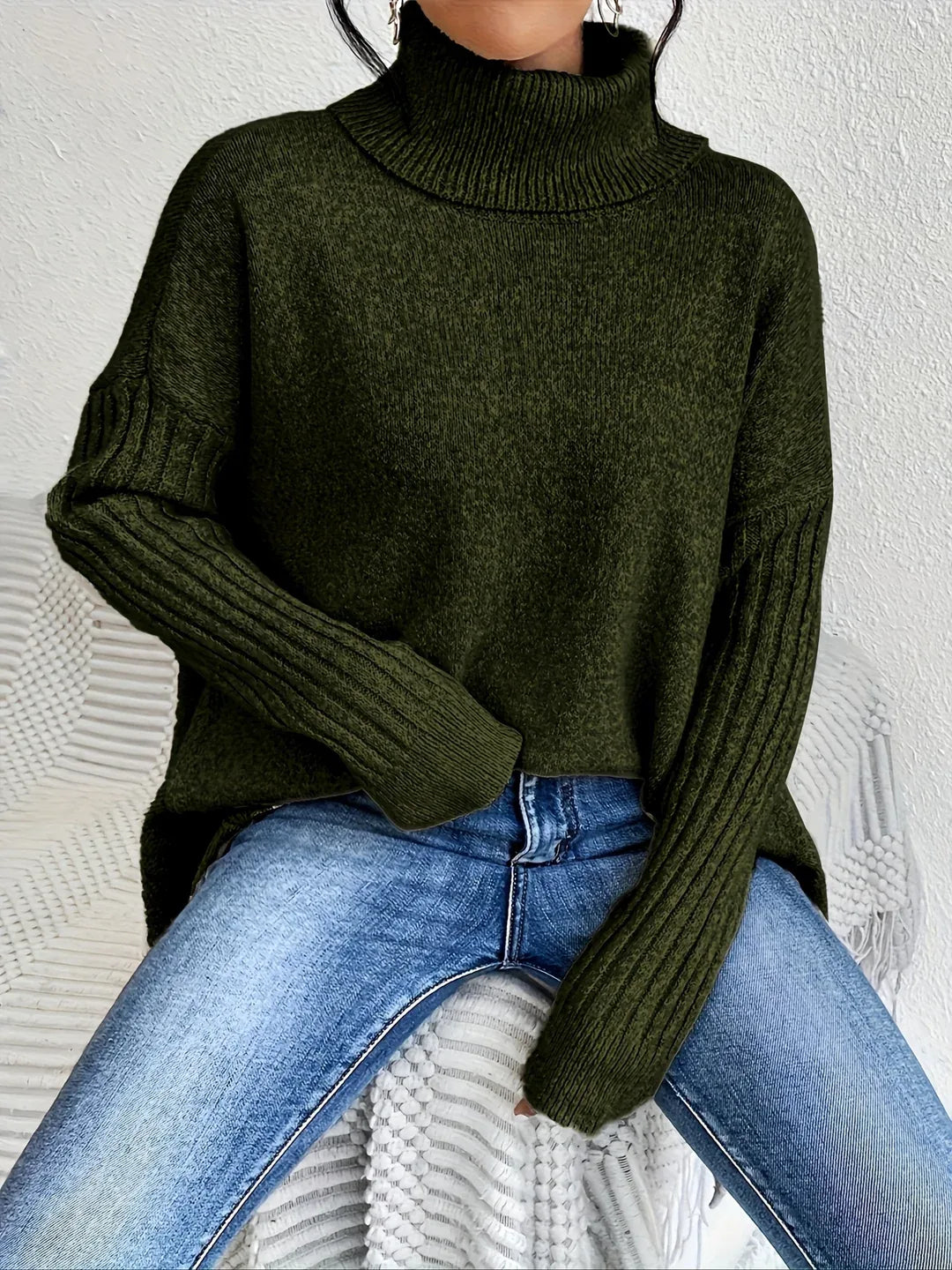 Nora | Suéter de punto con cuello alto para mujer