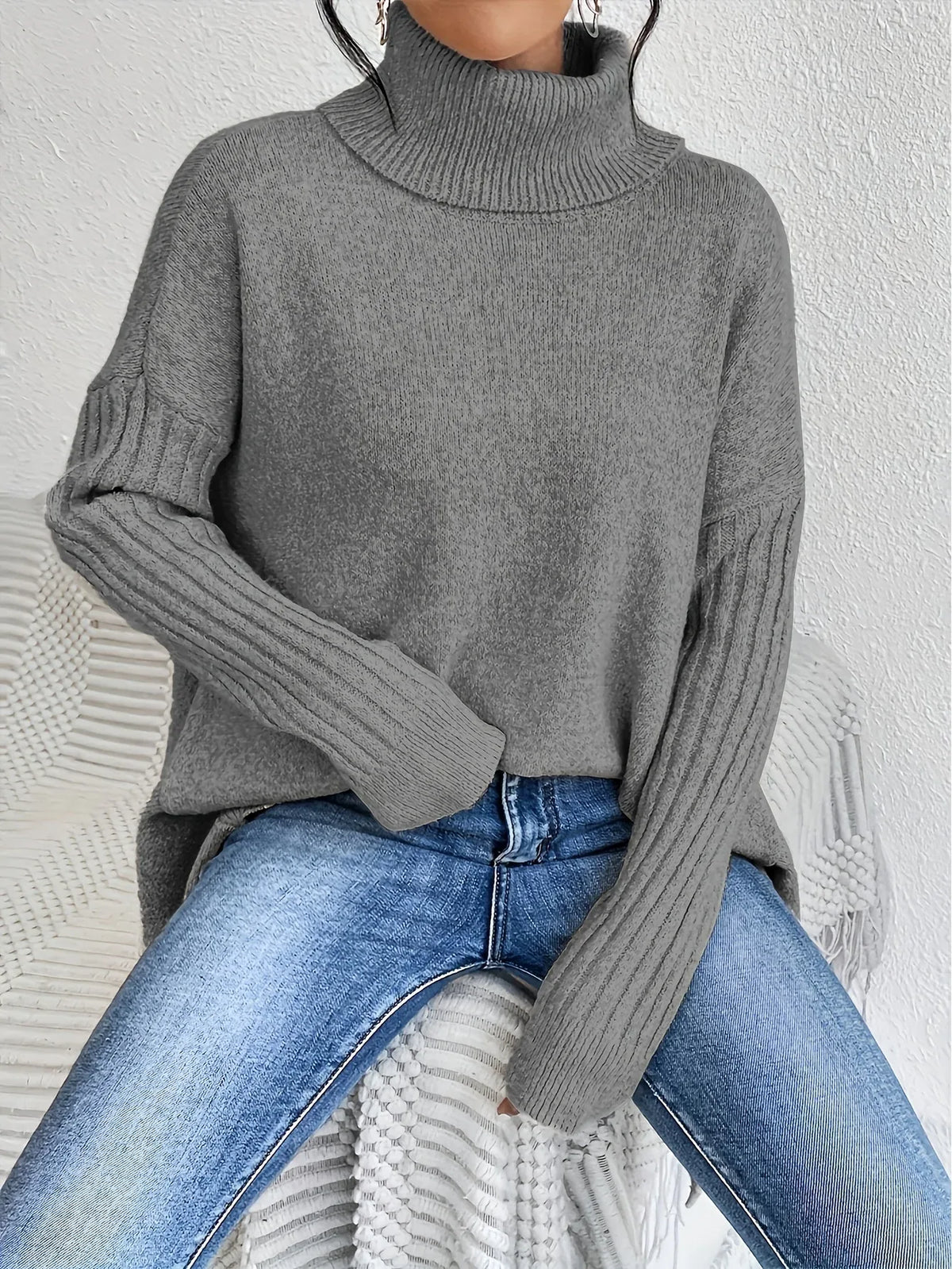 Nora | Suéter de punto con cuello alto para mujer