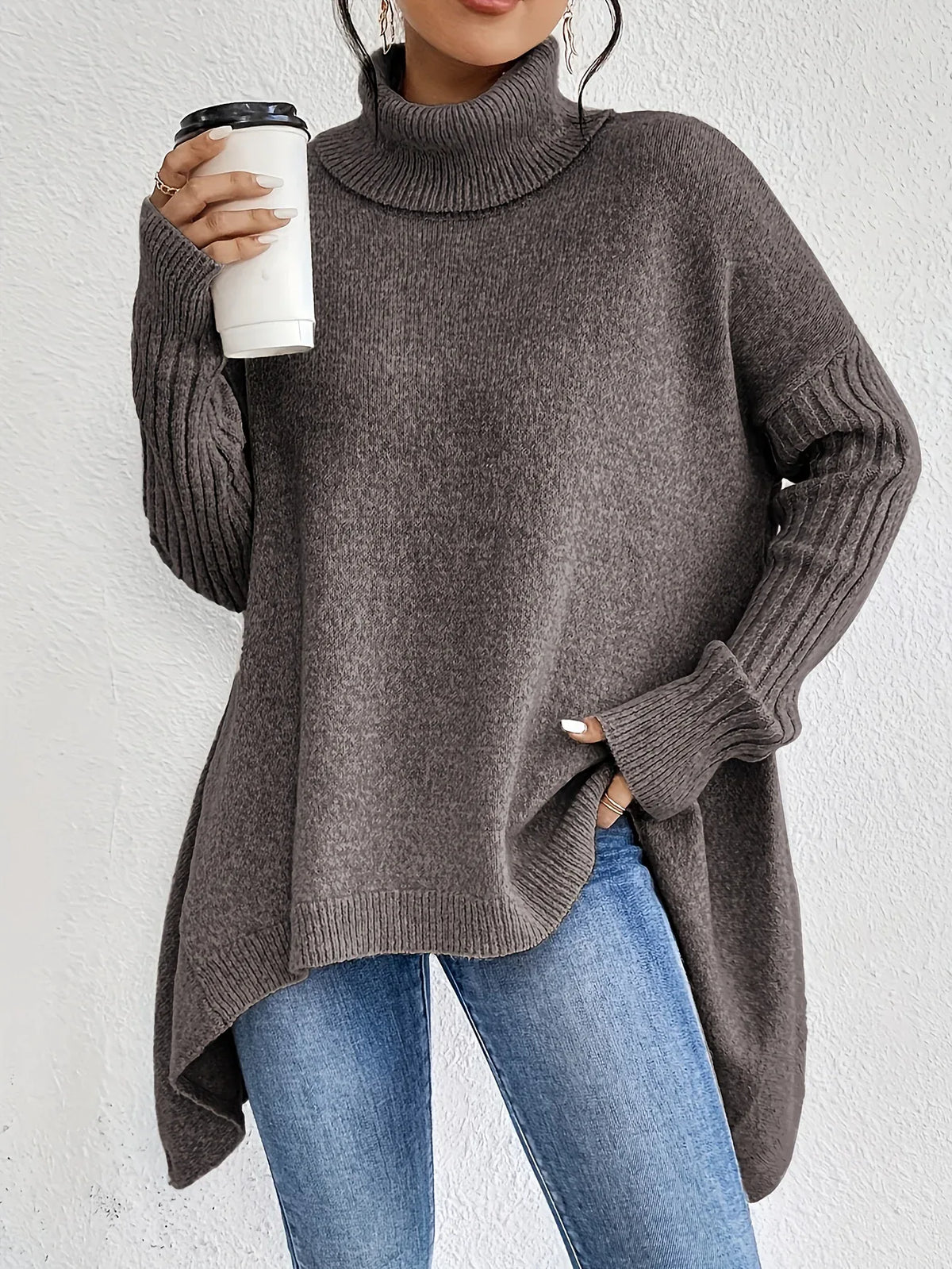 Nora | Suéter de punto con cuello alto para mujer