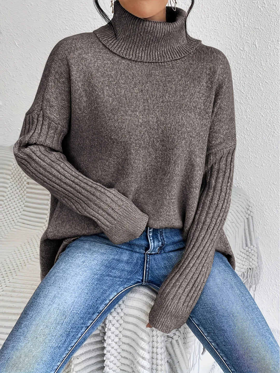 Nora | Suéter de punto con cuello alto para mujer