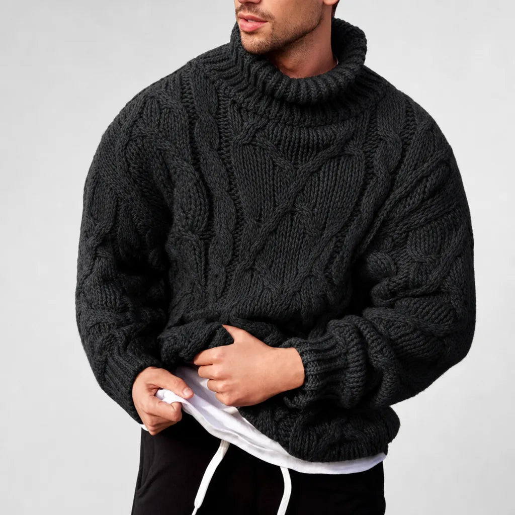 Norris | Men's Cable-Knit Turtleneck Sweater