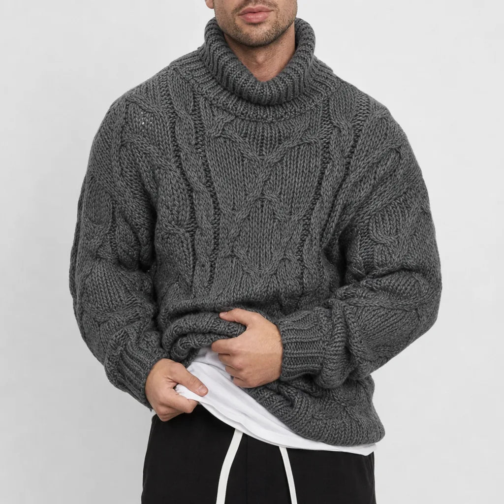 Norris | Men's Cable-Knit Turtleneck Sweater