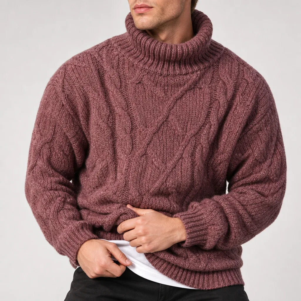 Norris | Men's Cable-Knit Turtleneck Sweater