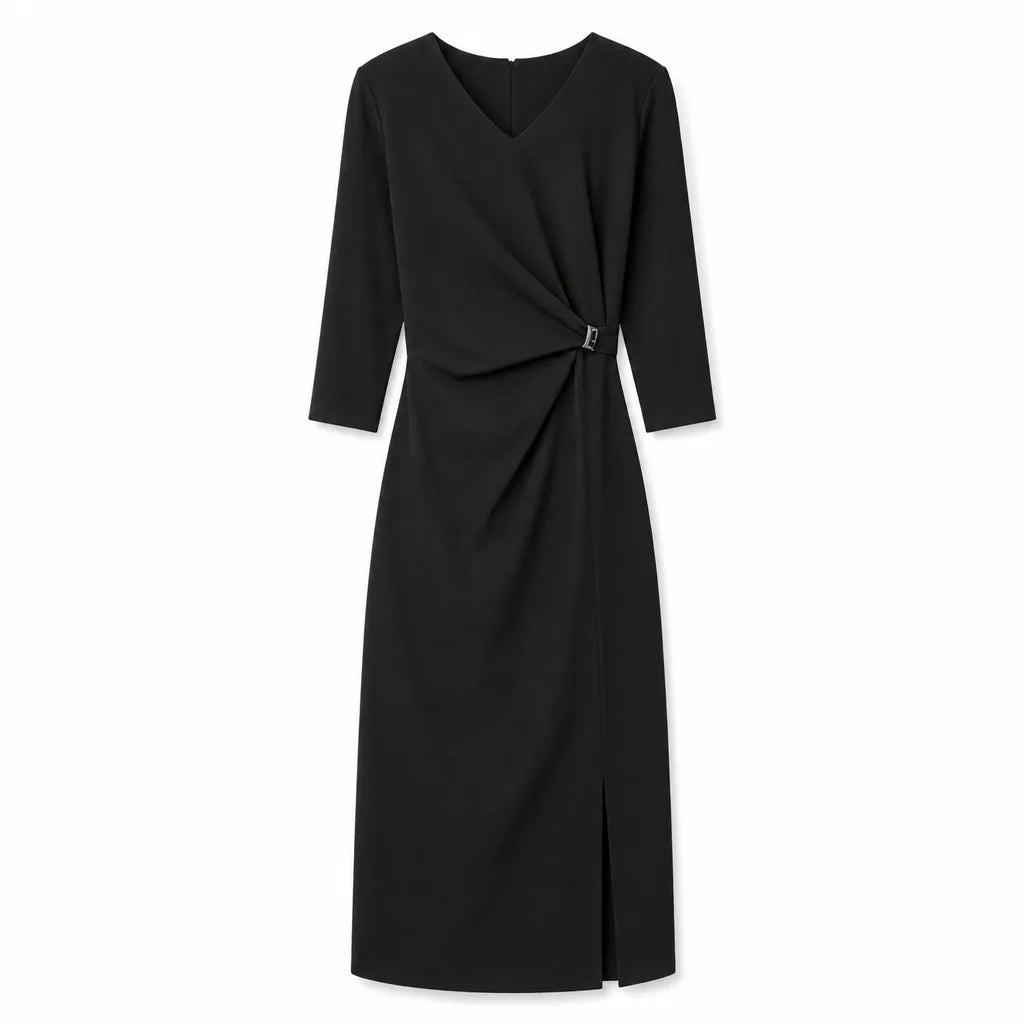 Odette | Vestido largo con escote en V para mujer