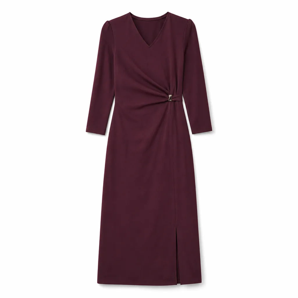 Odette | Vestido largo con escote en V para mujer