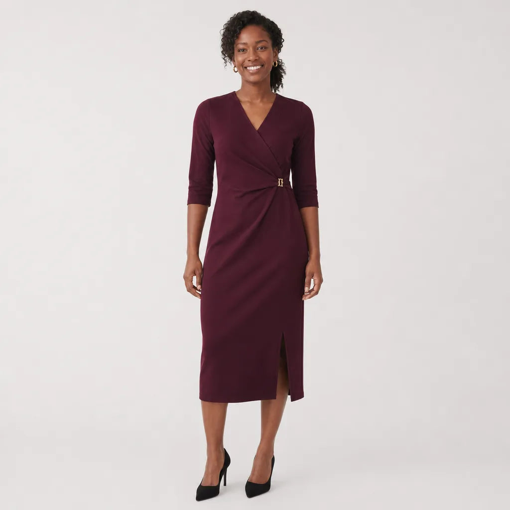 Odette | Vestido largo con escote en V para mujer