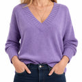 Olyvia | Camisola de malha com decote em V para mulher