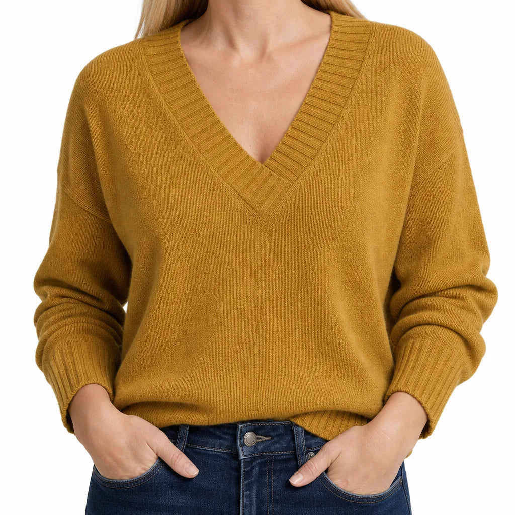 Olyvia | Camisola de malha com decote em V para mulher