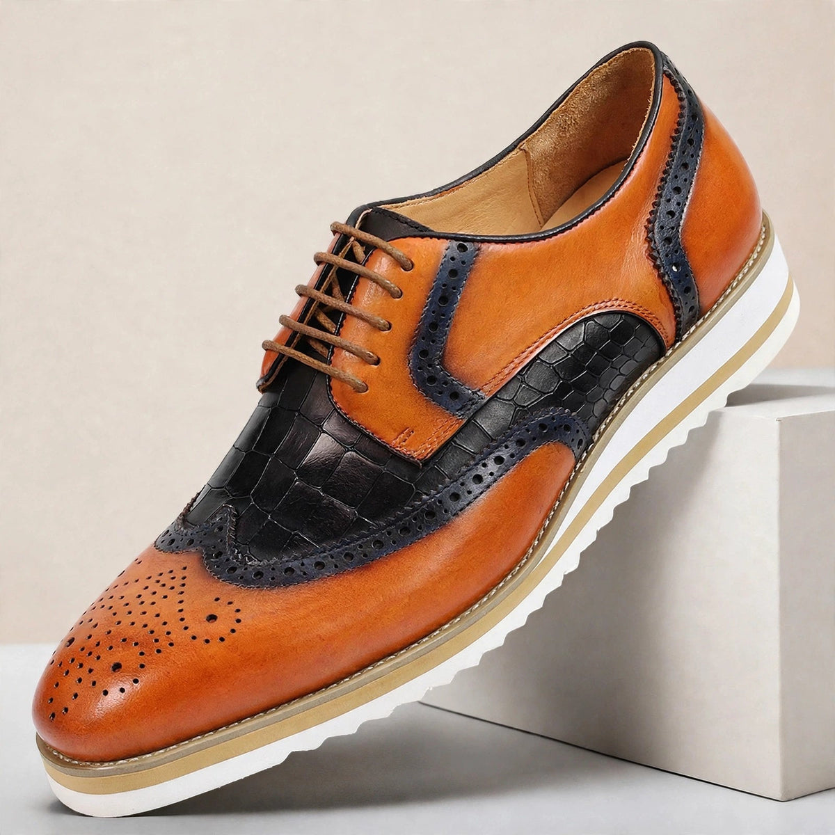 Zapatos Oxford Elison de cuero de vaca con cordones
