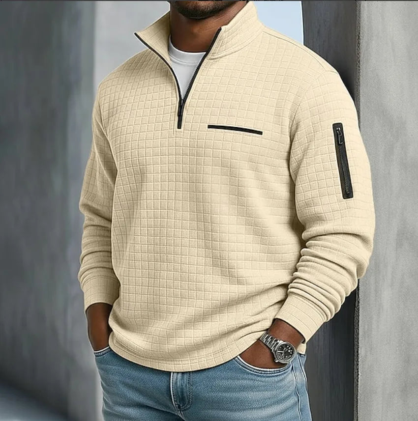 Paxton | Men's Quilted Quarter-Zip Sweater