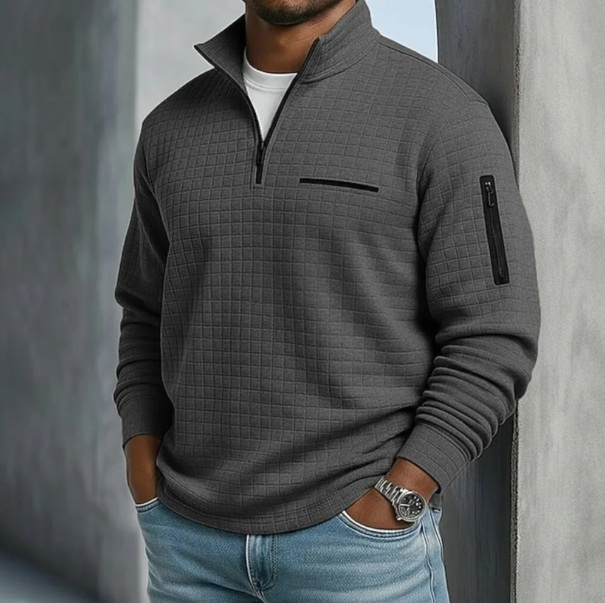 Paxton | Men's Quilted Quarter-Zip Sweater