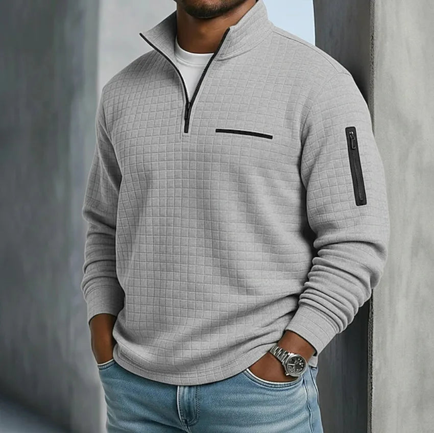 Paxton | Men's Quilted Quarter-Zip Sweater