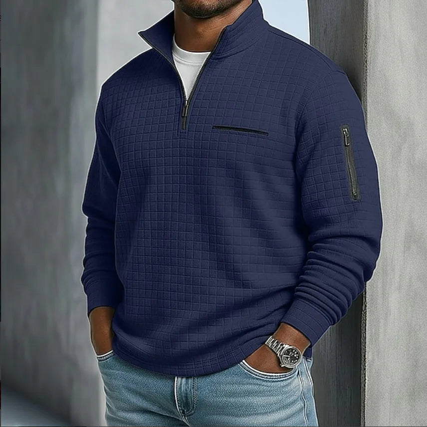 Paxton | Men's Quilted Quarter-Zip Sweater