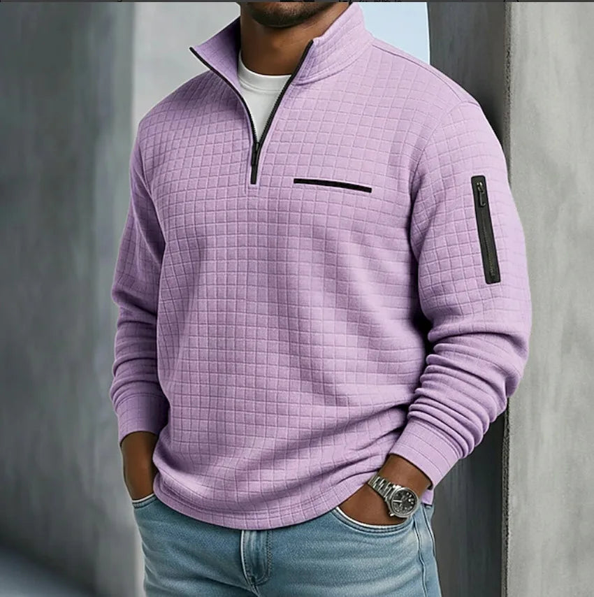 Paxton | Men's Quilted Quarter-Zip Sweater