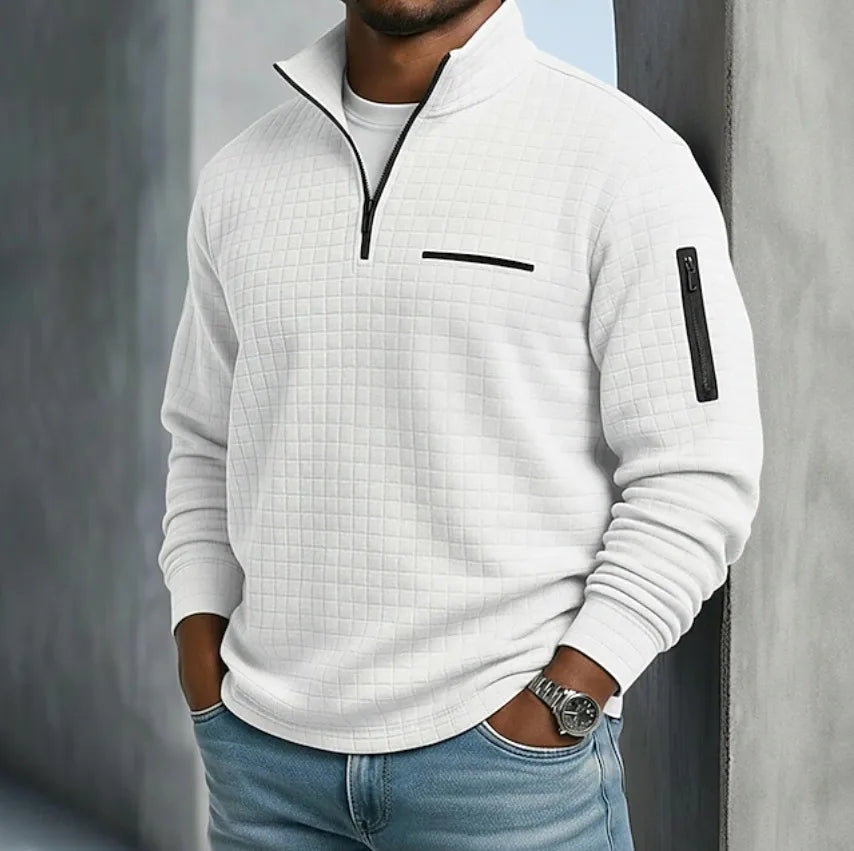 Paxton | Men's Quilted Quarter-Zip Sweater