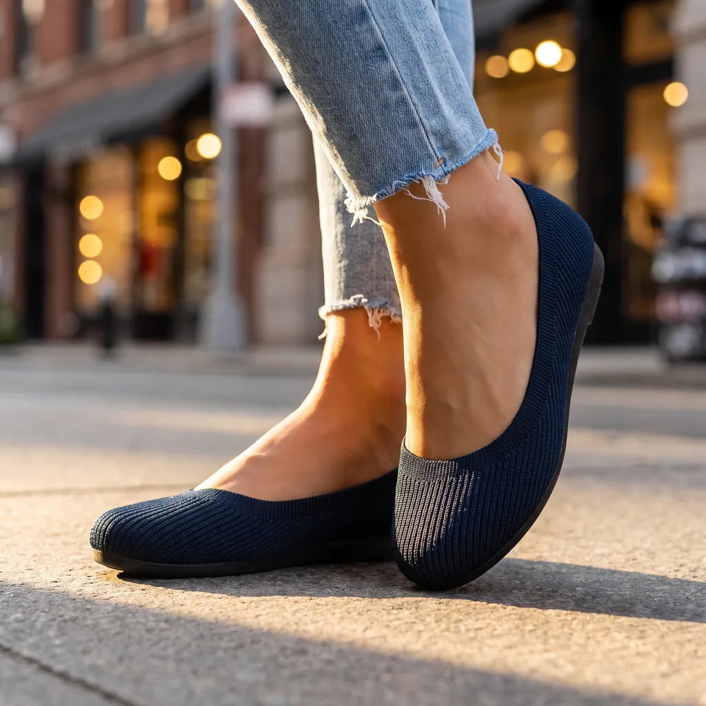 Perpetua | Ribbade ballerinaskor för dam
