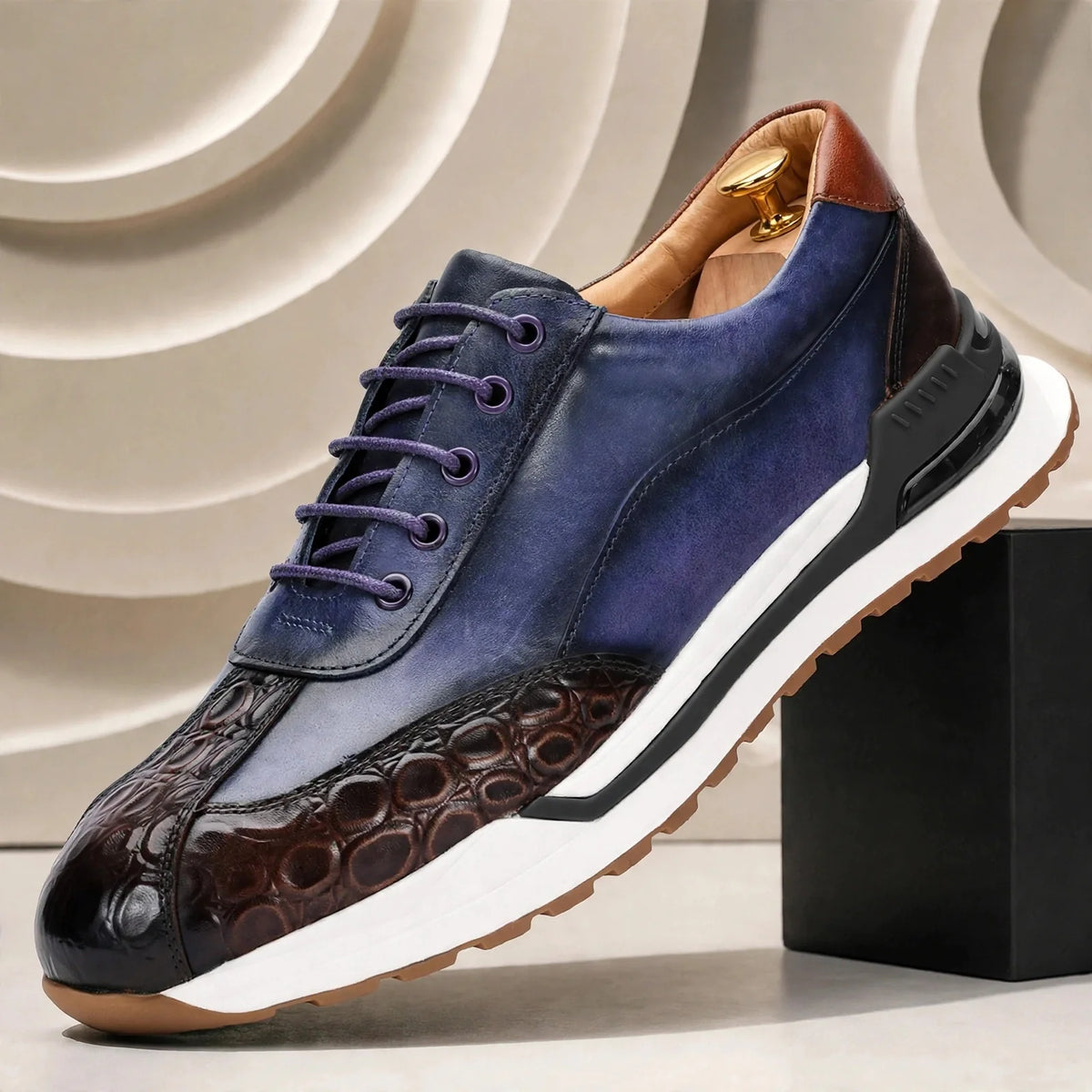 Marcello sneakers i koppeläder