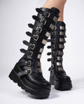 RAVENNA BUCKLE PLATFORM BOOTS
