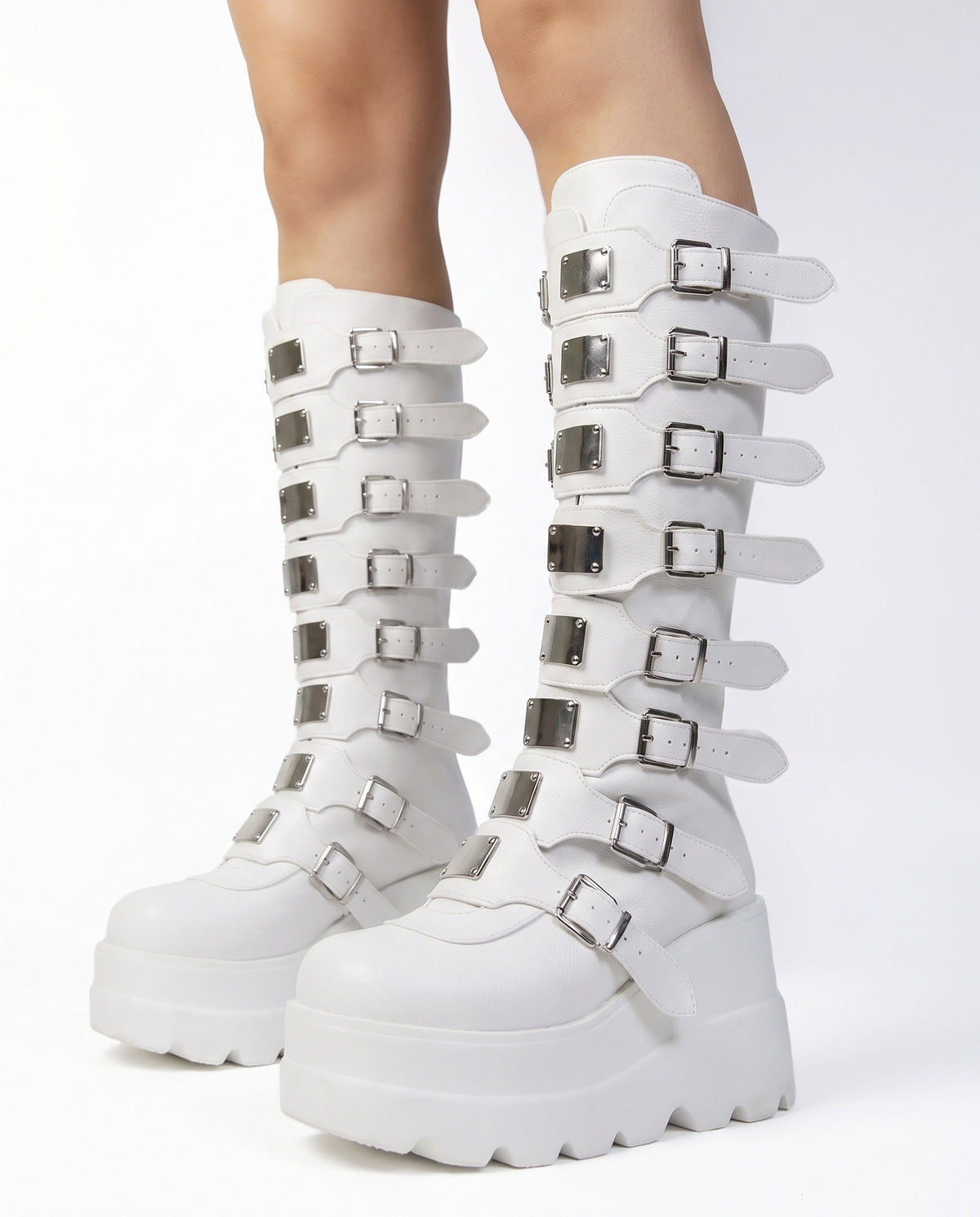 RAVENNA BUCKLE PLATFORM BOOTS