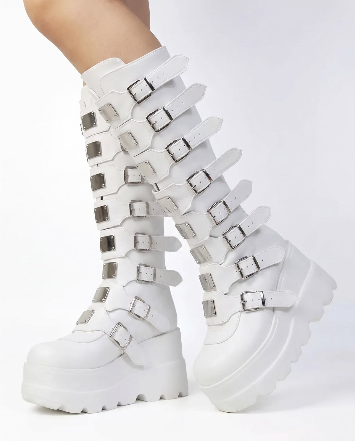 RAVENNA BUCKLE PLATFORM BOOTS