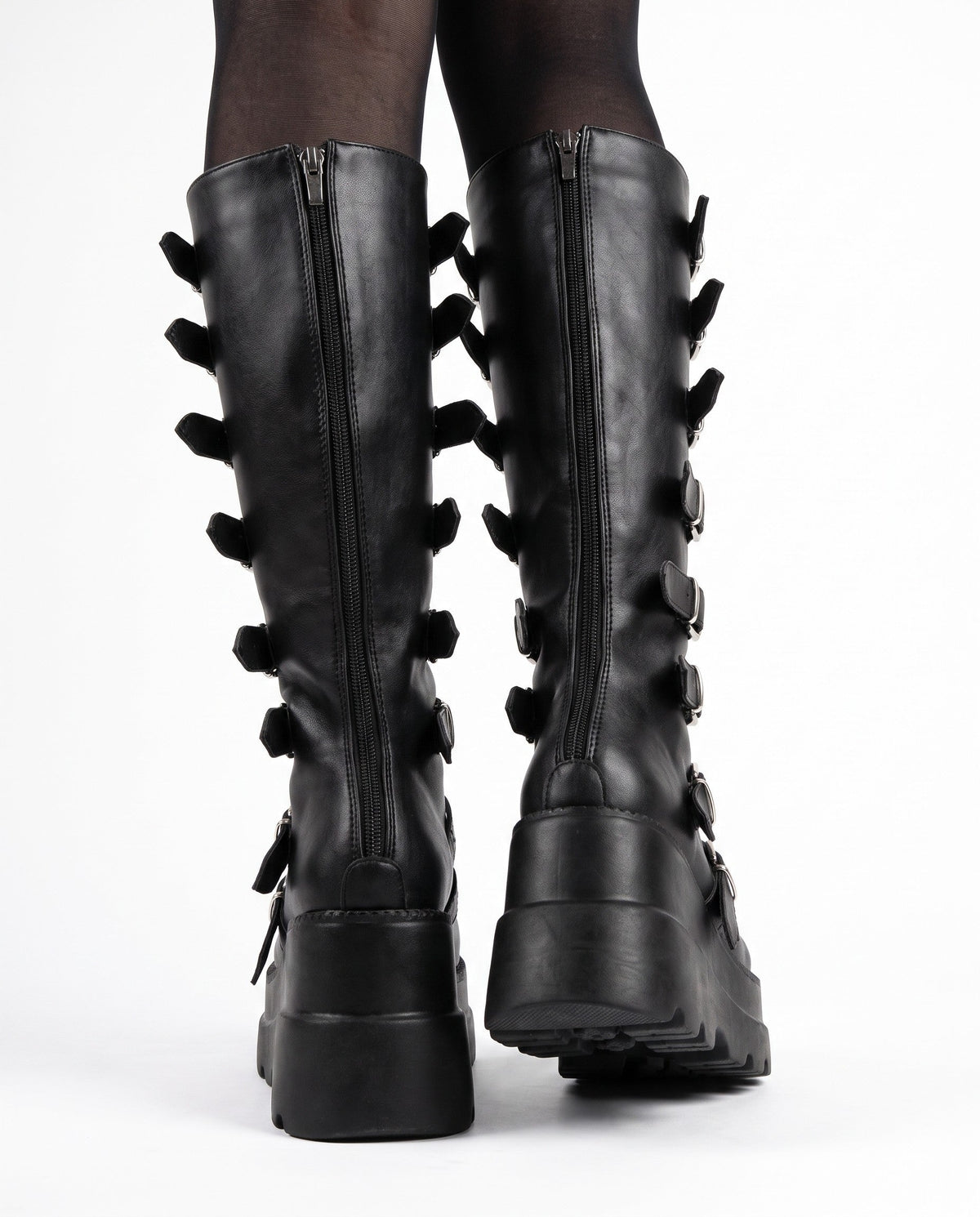 RAVENNA BUCKLE PLATFORM BOOTS