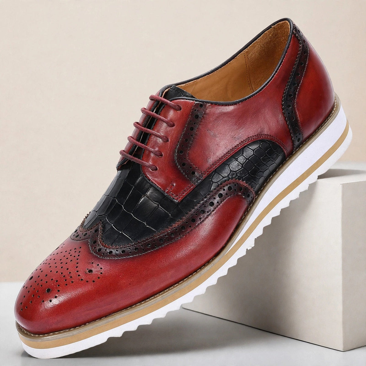 Zapatos Oxford Elison de cuero de vaca con cordones