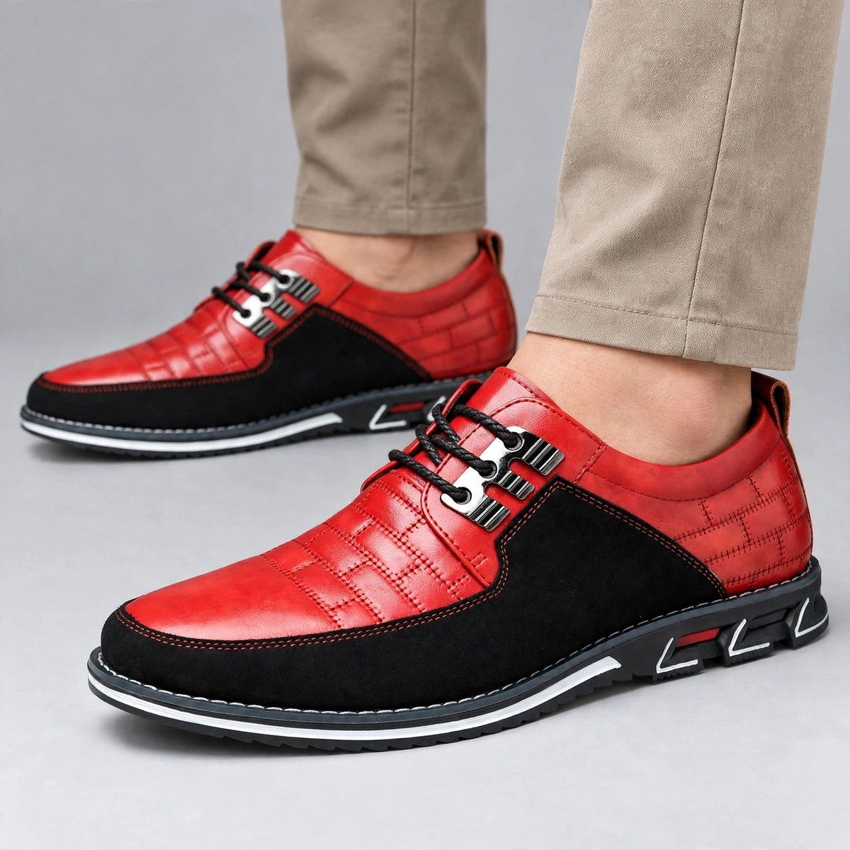 Sapatos de pele com atacadores Orlan