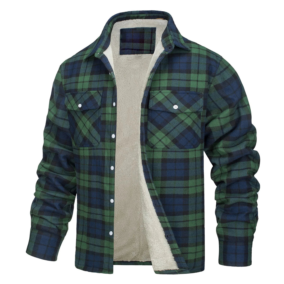 Renee | Herren-Flanelljacke mit Fleece-Futter