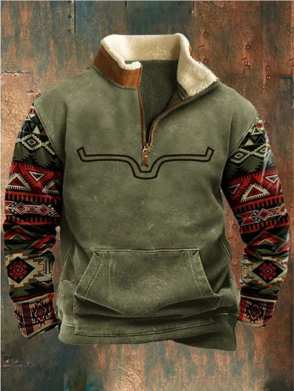 Reynolds | Men's Fleece Quarter Zip Western Sweater