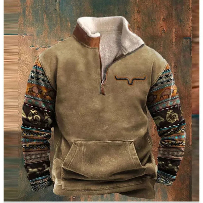 Reynolds | Men's Fleece Quarter Zip Western Sweater