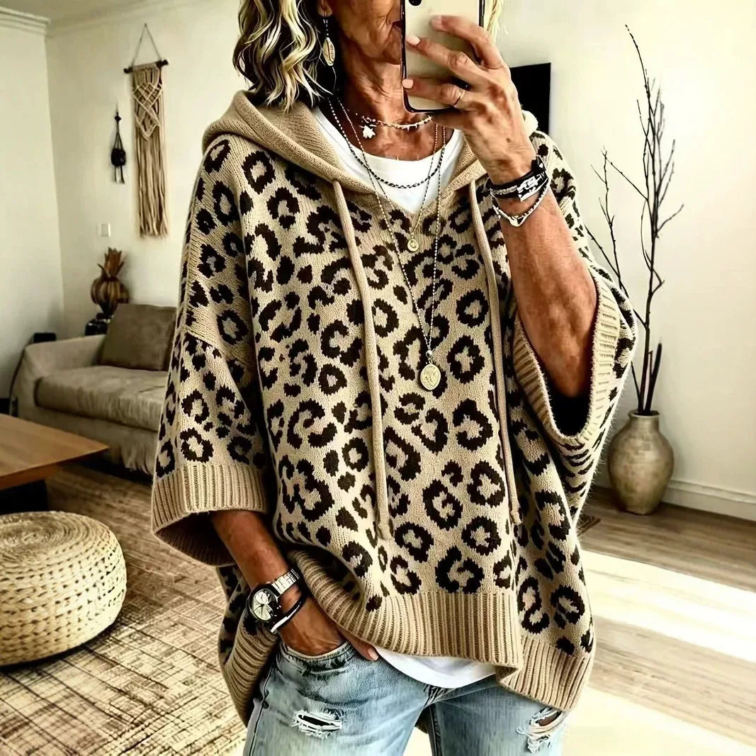 Ridley | Damen-Kapuzenpullover mit Animal-Print